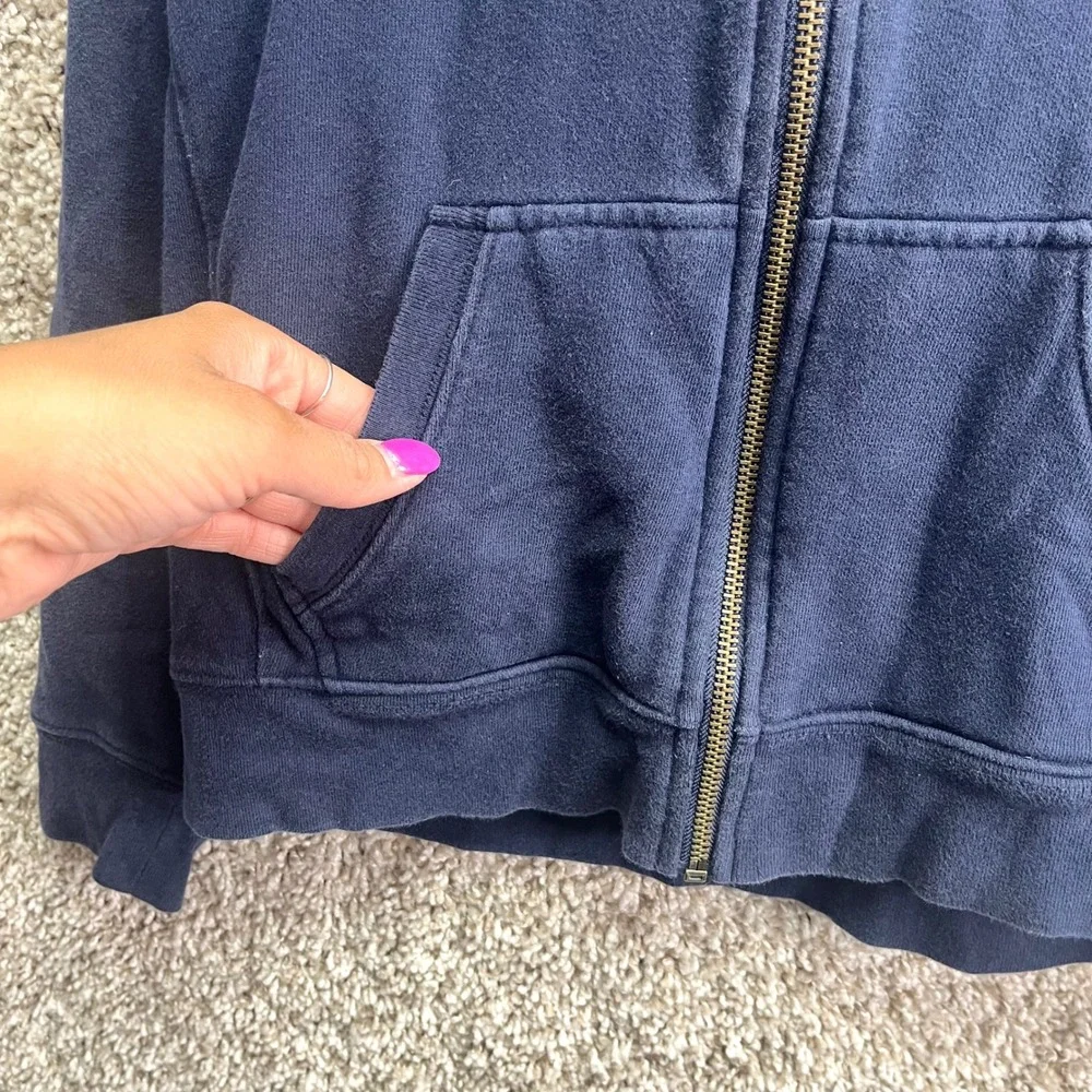 Polo‎ Ralph Lauren Jacket Boys M (10-12) Navy Blue Full Zip Up Hooded Sweatshirt